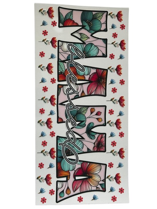 CK Sparkle Other - Mama Blessed Floral Cup Wrap | Custom Tumbler Wrap | Add to Custom Cup